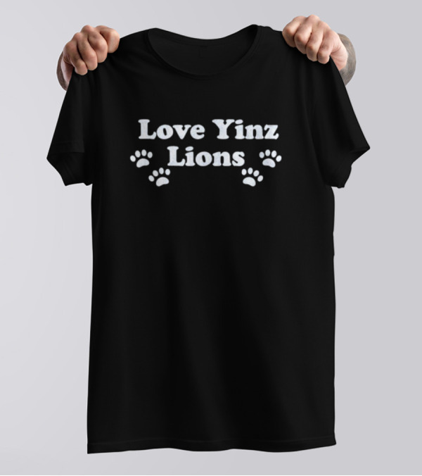 Love Yinz Lions Paw Prints T-Shirt