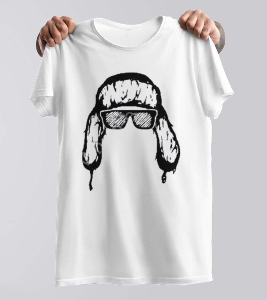 Hooja Karvalakki Fur Hat With Sunglasses T-Shirt