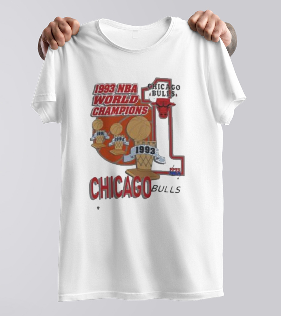Chicago Bulls 1993 NBA World Champions Vintage 1993 NBA Chicago Bulls World Champions T-Shirt