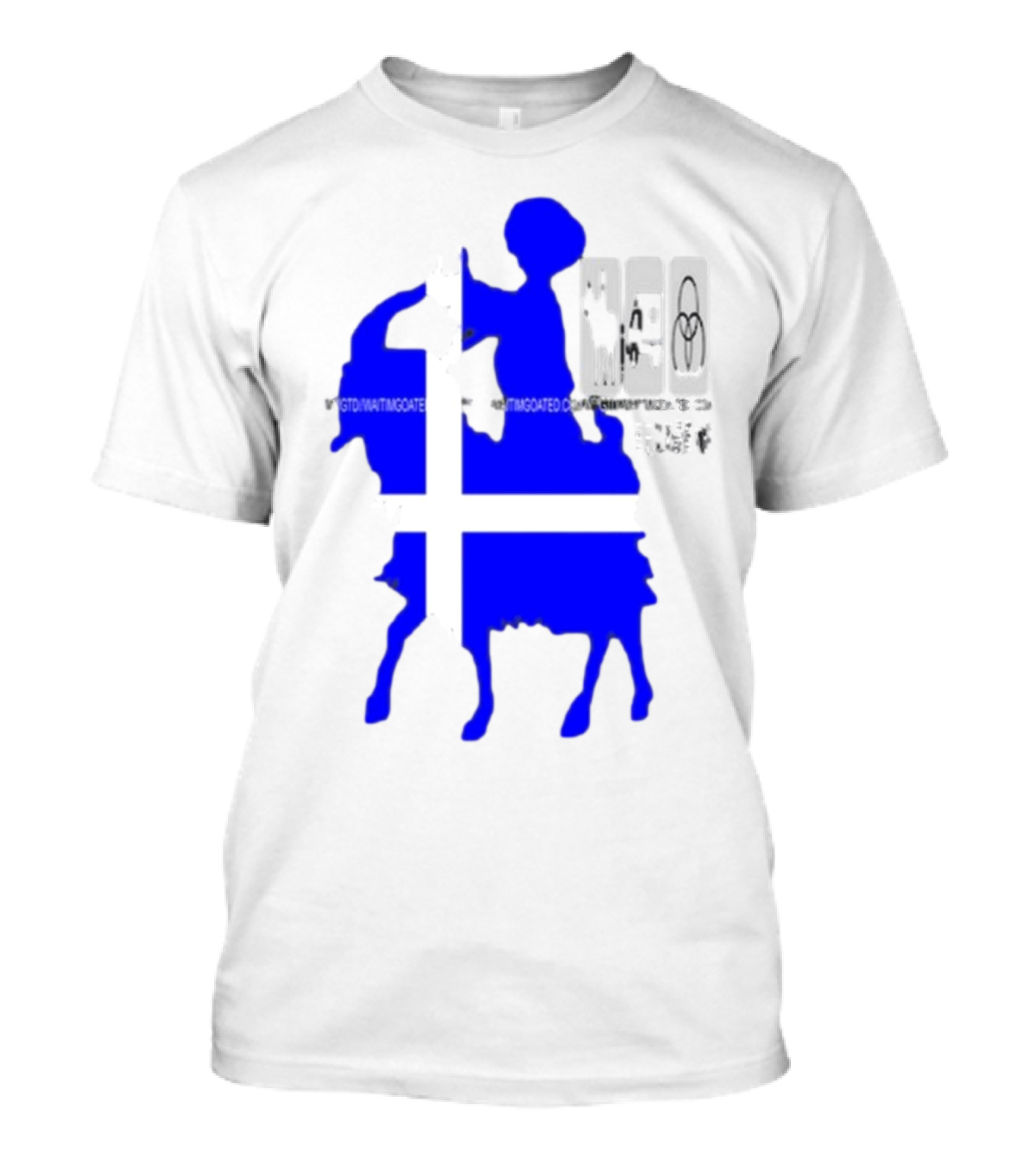 Wait Im Goated Luck Charm Greek Flag Goat T-Shirt