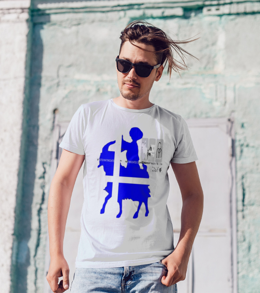 Wait Im Goated Luck Charm Greek Flag Goat T-Shirt