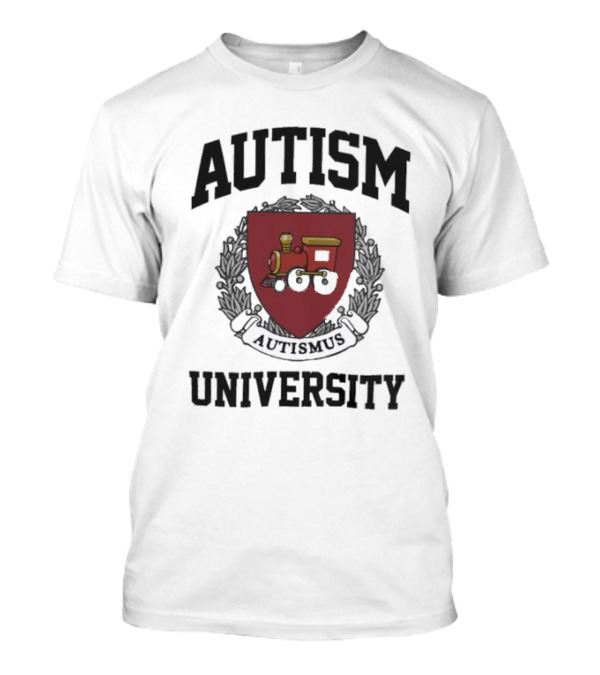 Autism Autismus University Train Emblem T-Shirt