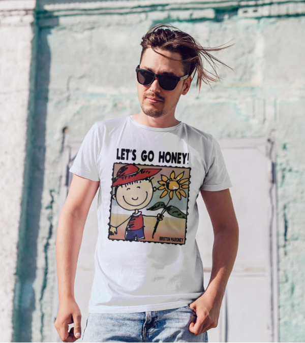 Briston Maroney Let's Go Honey Cartoon Figure With Sunflower T-Shirt