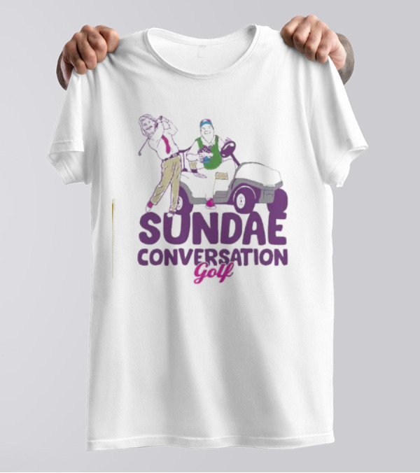 Sundae Conversation Golf Cart Humor Fun T-Shirt