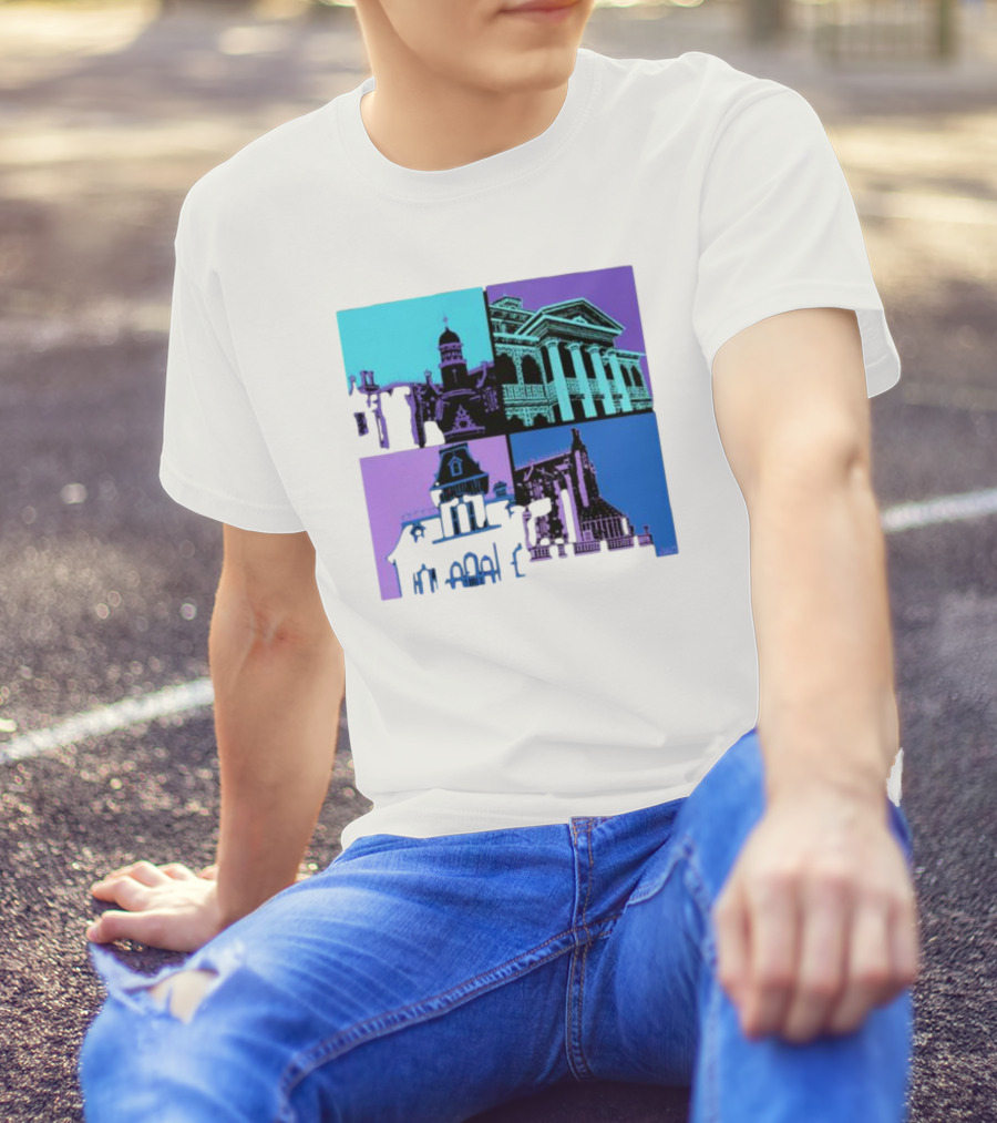 The Four Mansions Haunted Attraction Icons T-Shirt