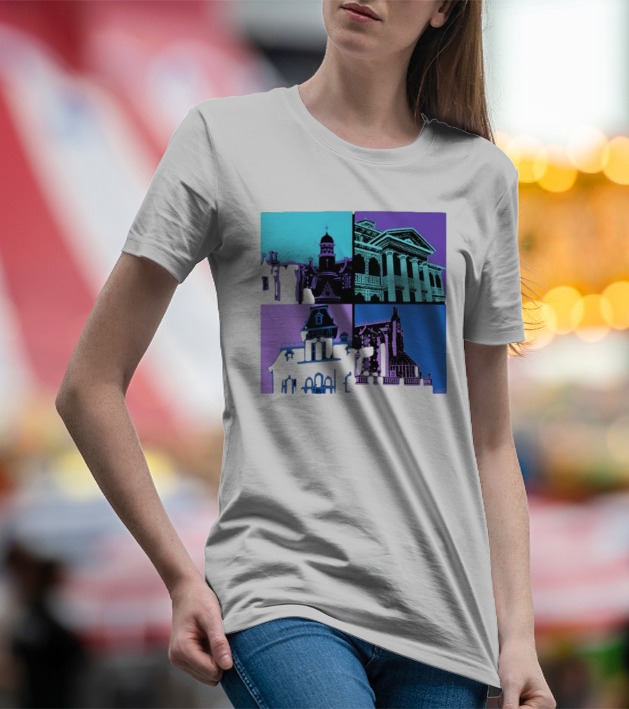 The Four Mansions Haunted Attraction Icons T-Shirt