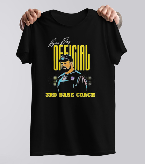 Ryan Day Official 3rd Base Coach Kalamazoo Growlers T-Shirt