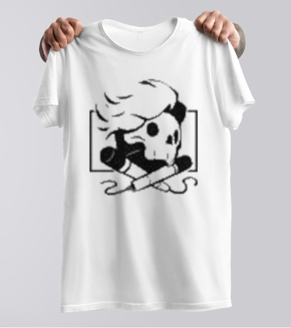 Danielrustage Skull Microphone Crossbones T-Shirt