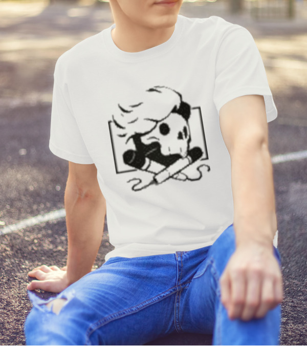 Danielrustage Skull Microphone Crossbones T-Shirt