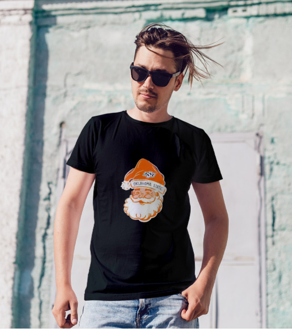 Oklahoma State Cowboys Santa Claus Christmas OSU Logo Hat T-Shirt