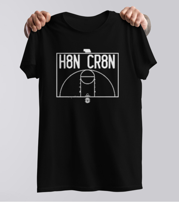 H8n Cr8n Basketball Court Sketch With Pat Norris T-Shirt