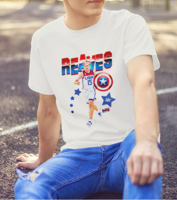 Reaves USA 15 Captain America Shield Sports Stars T-Shirt