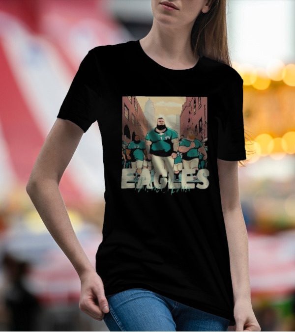 Eagles Philadelphia Players Strolling In City Streets T-Shirt