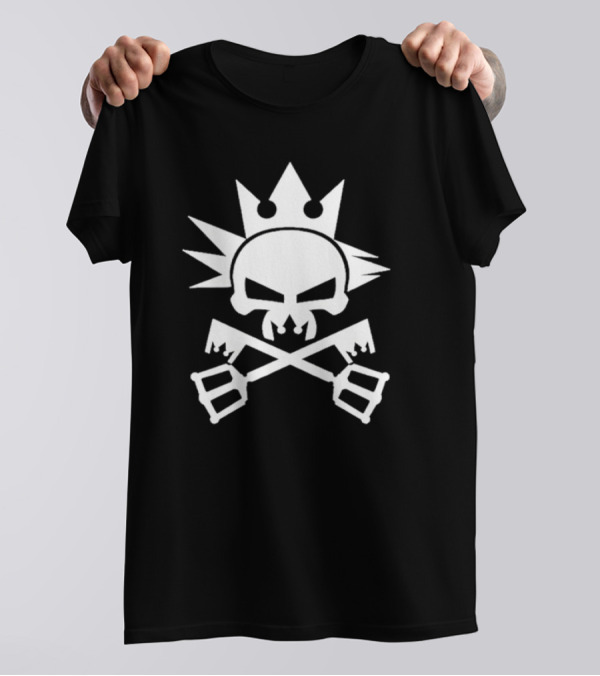 Kingdom Hearts Yozora Emblem Skull Crown Crossed Keyblades T-Shirt