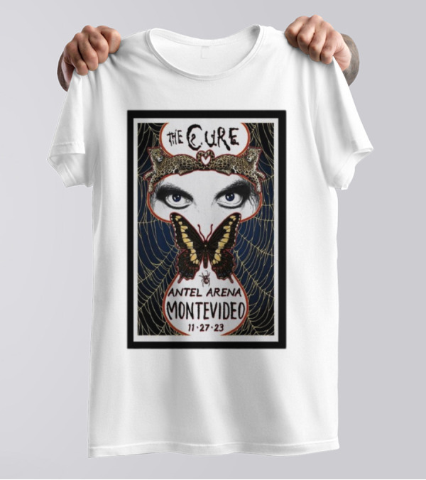 The Cure Antel Arena Montevideo 11-27-23 Butterfly Eyes Web T-Shirt