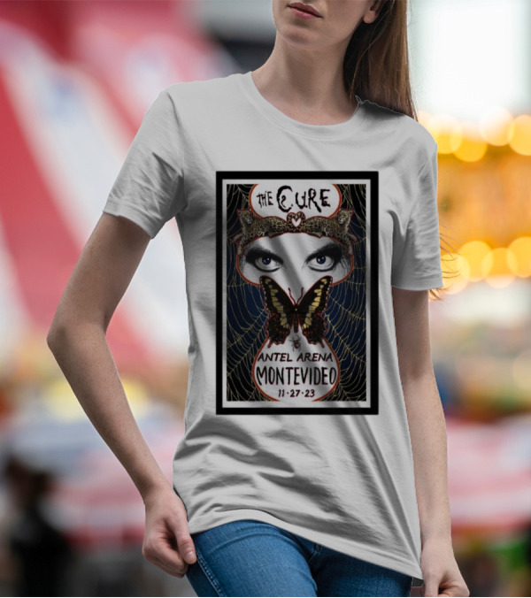 The Cure Antel Arena Montevideo 11-27-23 Butterfly Eyes Web T-Shirt