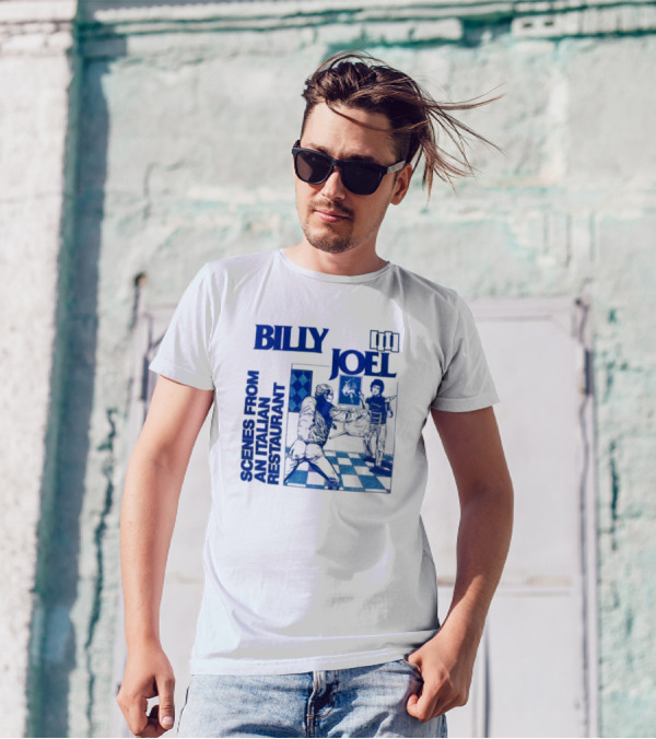 Billy Joel Scenes From An Italian Restaurant Italian Dining Chessboard Floor T-Shirt