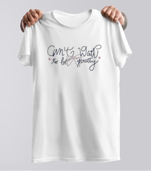 Can't Wait To Be Pretty Red Star Accents T-Shirt
