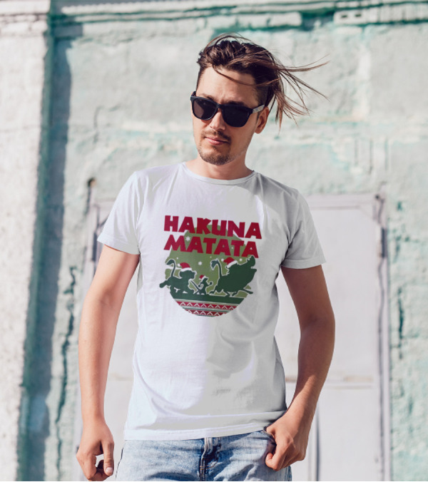 Hakuna Matata Disney Christmas The Lion King Holiday Festive Edition T-Shirt