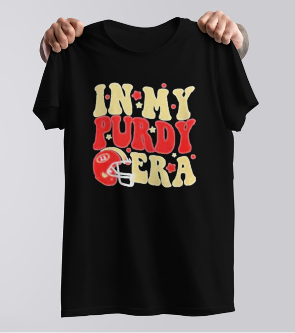 In My Purdy Era Football Helmet And Stars T-Shirt