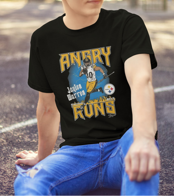 Jaylen Warren Angry Runs NFL Network Steelers T-Shirt