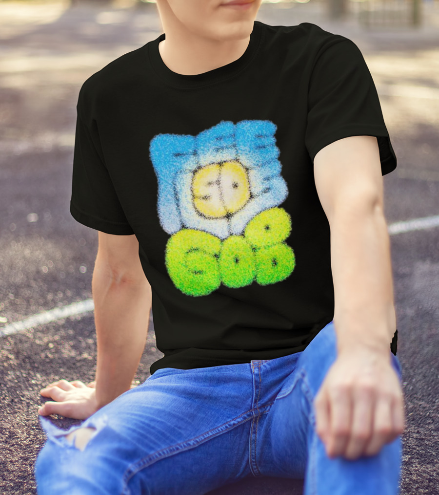 Nature Feels So Good Retro Bubble Text T-Shirt