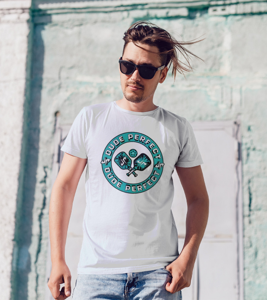 Dude Perfect Pickleball Paddle And Ball Circular T-Shirt