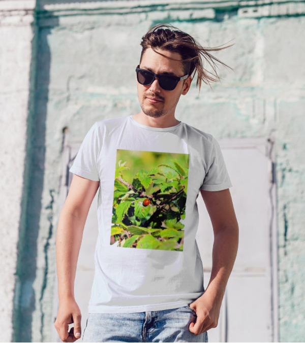 Spot In Nature With Ladybug On Leaf T-Shirt