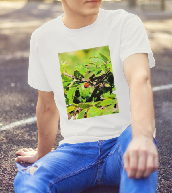 Spot In Nature With Ladybug On Leaf T-Shirt