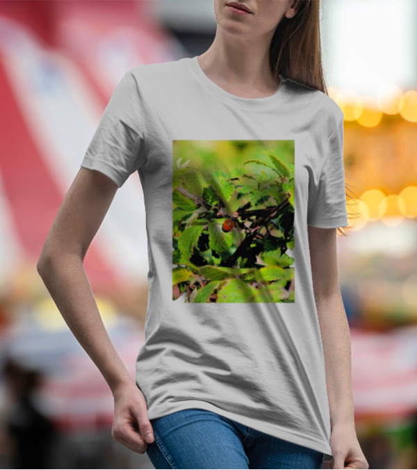 Spot In Nature With Ladybug On Leaf T-Shirt