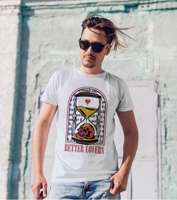 Better Lovers Heart Hourglass Skull T-Shirt