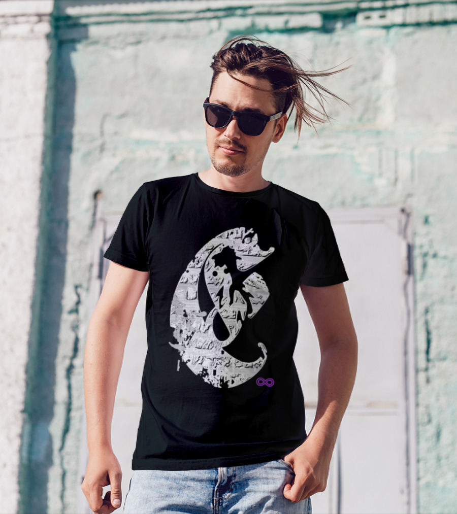 Club E By Club Eternal Infinite Symbol Grunge T-Shirt