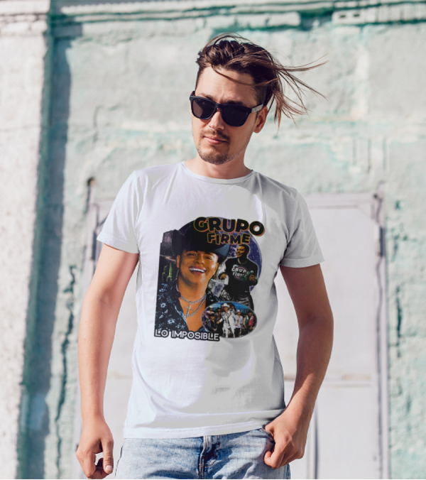Grupo Firme Lo Imposible Cactus Cowboy Space Collage T-Shirt