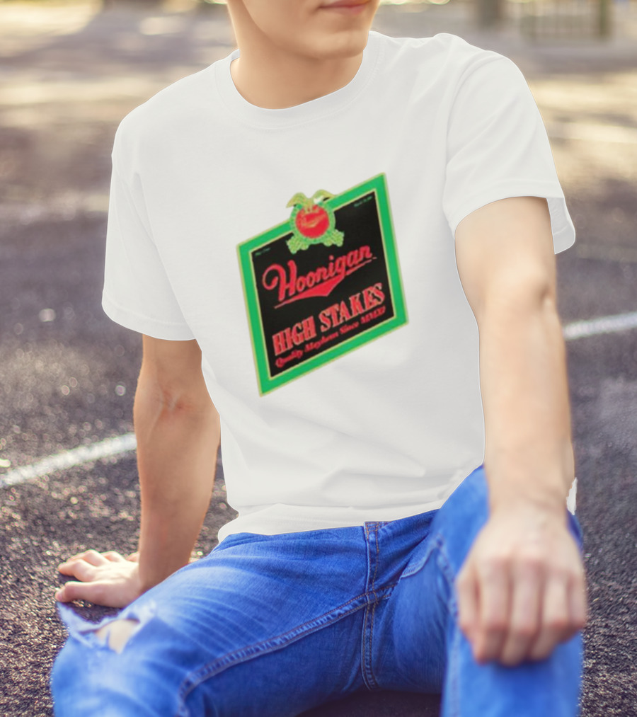 Hoonigan High Stakes Quality Mayhem Since MMXI Retro Apple Crate Label T-Shirt