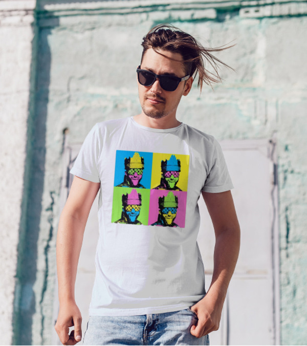 Deathmatch King Pop Art Style Color Blocks T-Shirt