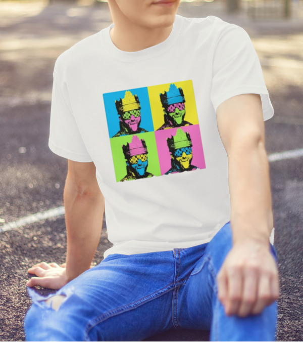 Deathmatch King Pop Art Style Color Blocks T-Shirt
