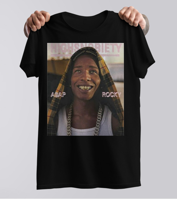 Highsnobiety Asap Rocky Hoodie Chains Grills T-Shirt