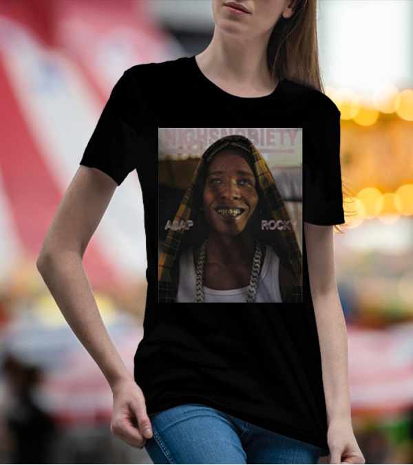 Highsnobiety Asap Rocky Hoodie Chains Grills T-Shirt