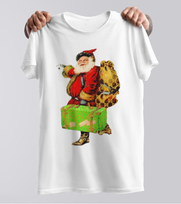 Market Designer Santa Vintage Luggage T-Shirt