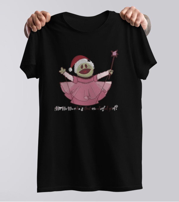 Nanalan Ho Ho Ho Santa Hat Pink Dress Star Wand Holiday T-Shirt