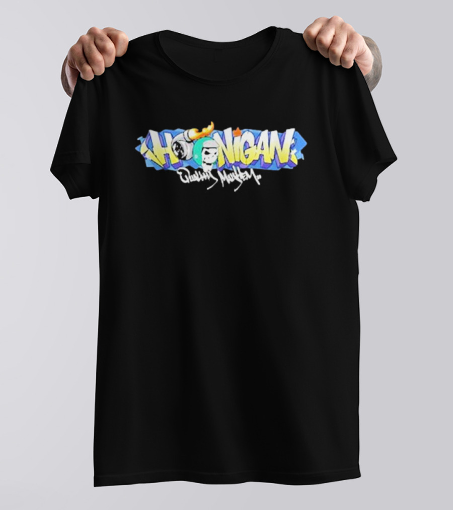 Hoonigan Graffiti Skull Flame Quality Mayhem T-Shirt