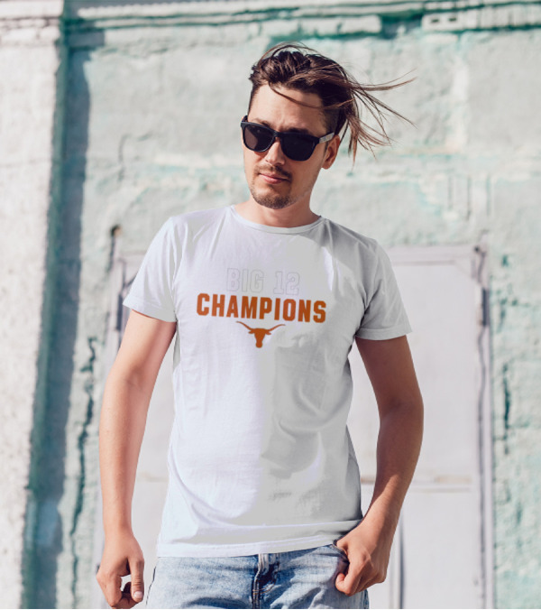 Texas Football Big 12 Champions Horns Up T-Shirt