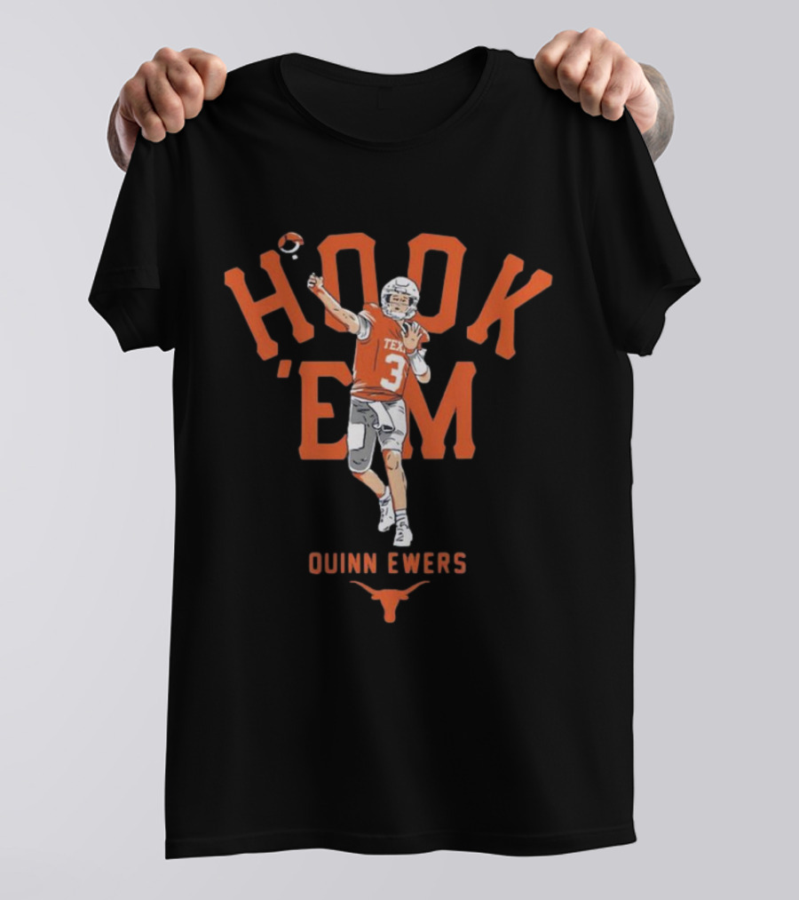 Texas Hook 'Em Football Quinn Ewers T-Shirt