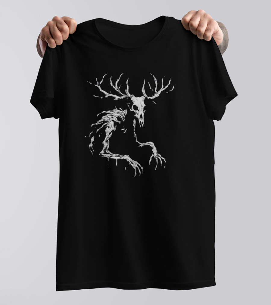 Wendigo The Winter Nightmare Antlered Creature T-Shirt
