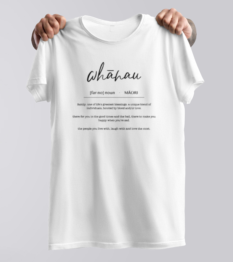 Whanau Maori Definition Family Blessing Bonded By Blood And Love T-Shirt