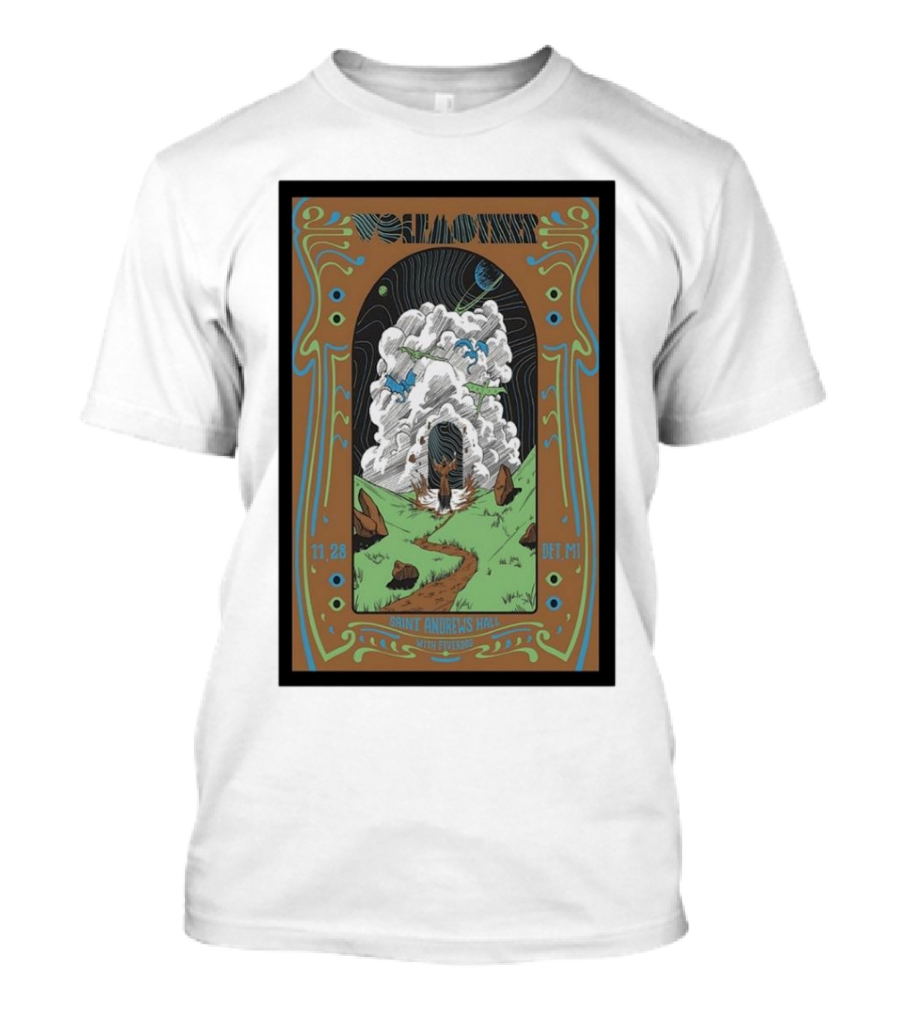 Wolfmother Saint Andrews Hall Detroit November 28 Concert Poster Fantasy T-Shirt