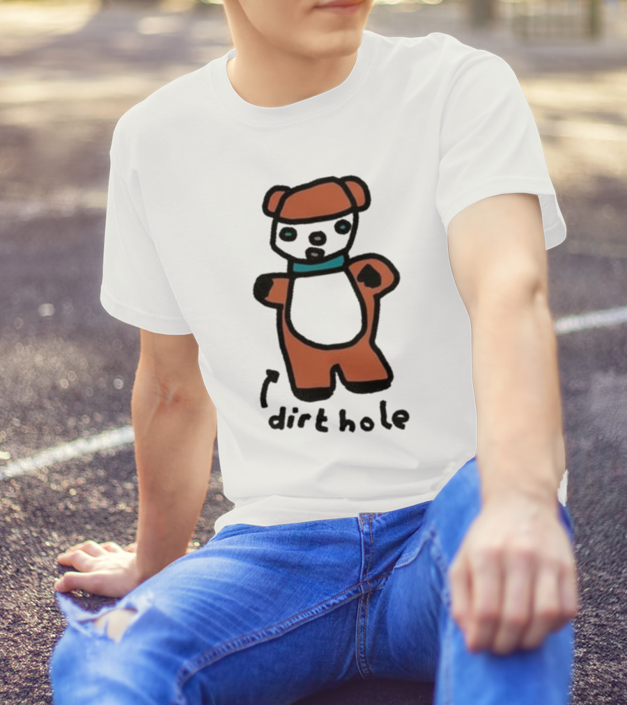 Zoebread Dirthole Bear Drawing T-Shirt