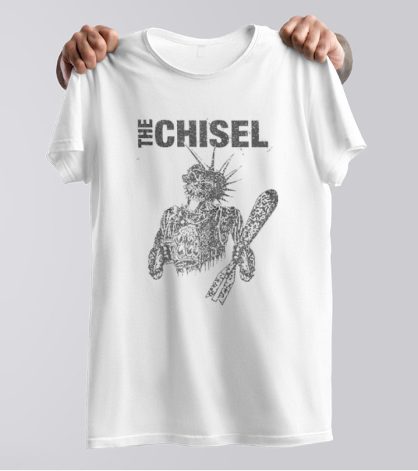 The Chisel Statue Of Liberty Skeleton With Club T-Shirt