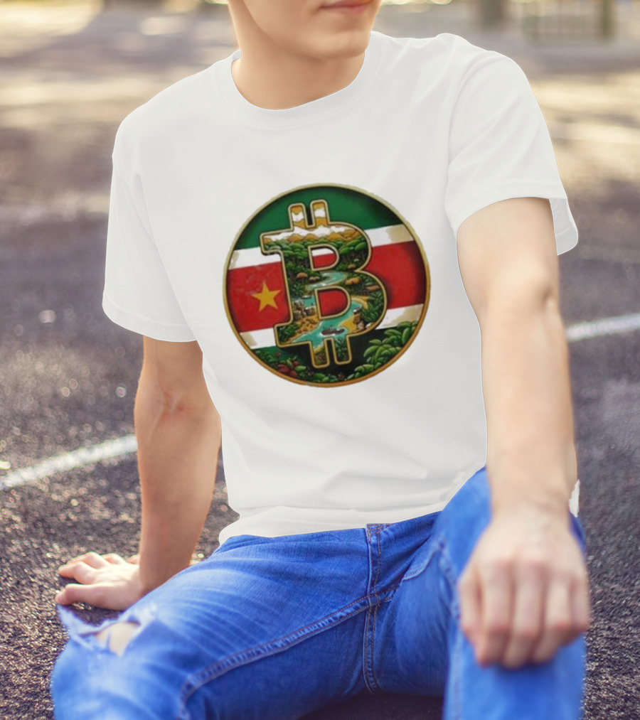 Bitcoin Suriname B Van Hool Flag Icon Circle T-Shirt