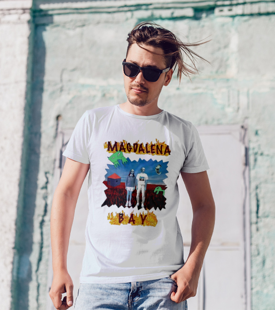 Magdalena Bay Mercurialworld Surreal Landscape With Alien Figures T-Shirt